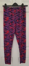 bright patterned sports leggings size 8 (26w) lucy locket loves zumba gym pilate