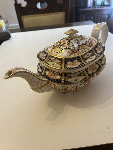 Crown derby teapot imari - crown,