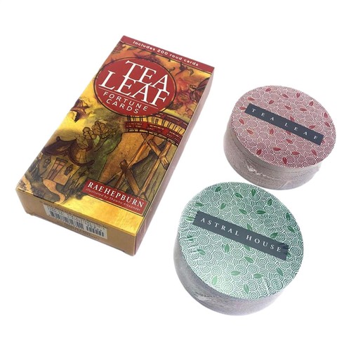 Tea leaf fortune card tarot - leaf,