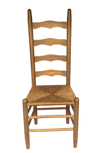 Vintage walnut wood ladder - wood,