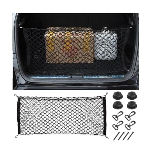 Car rear cargo net adjustable - cargo, net,