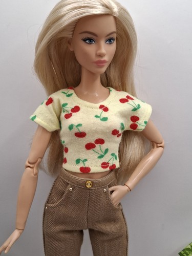 Brown trousers and cherry - trousers,