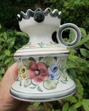 Beautiful Hand Painted Made in Portugal Candle Holder or Lamp Stand
