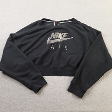 Nike Womens Jumper Medium Black Rose Gold  NSW Rally Crew Air Ladies Top