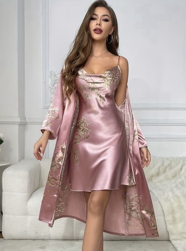 Satin night gown dress - satin,