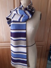 Long Australian Wool/Alpaca 30/70% Striped Scarf