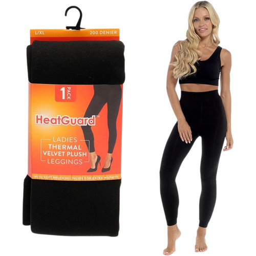 Womens leggings black thermal - womens,