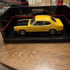 Minichamps 1:18 Scale Ford Capri RS 1970 RHD Mustard Yellow Black 150089070