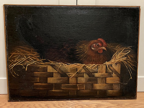 19th century naive oil