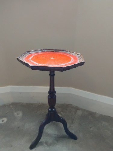Mahogany wine lamp table - mahogany,
