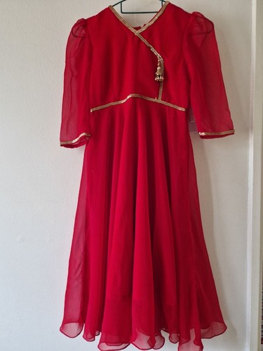 Girls red gold indian - girls, &