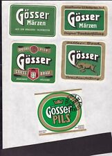 GENUINE VINTAGE BEER LABELS PAGE Mixed Gosser, Marzen, Special & Pils  Ref 48314