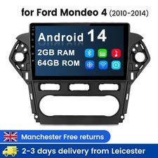 64G Android14 Head Unit Radio Carplay BT GPS SAT Nav DAB For Ford Mondeo 2011-13