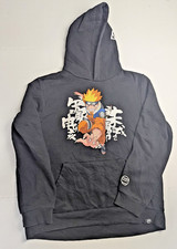 VTG Naruto Uzumaki & Jiraya Senso Dojin Hoodie Black sz Med Front & Back Hit
