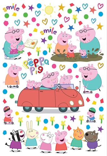 Peppa pig wall - peppa, set