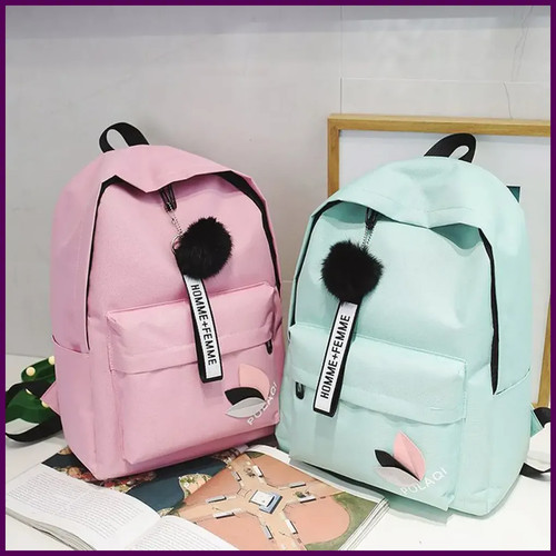Printed leaves backpack large - printed,
