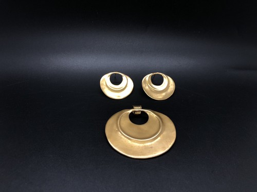 Luma gold earrings brooch - luma, &