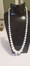 VTG White Milk Glass Beaded