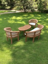 Teak Banana Curved Garden