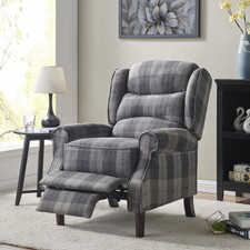 Recliner Armchair Tartan