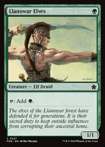 Llanowar elves 227 fdn - elves, mtg
