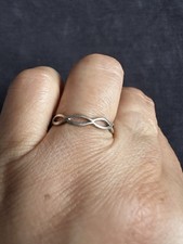 925  Sterling Silver Infinity Eternity  Ring -UK Size N