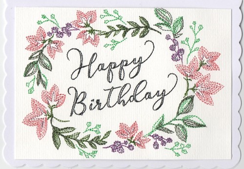 Hand made happy birthday - hand,