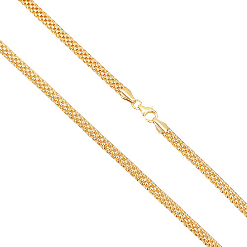 22ct gold square mesh chain - gold,