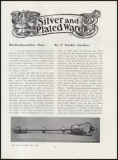 BUCKINGHAMSHIRE SILVER & PLATE WARE. AN ORIGINAL ARTICLE FROM THE CONNOISSEUR, 1