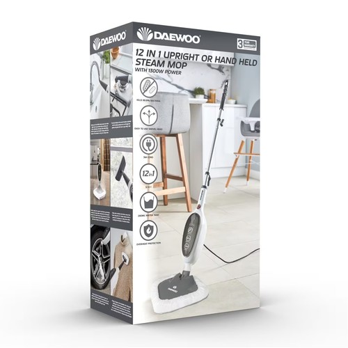 Daewoo 12in1 steam mop cleaner - steam,