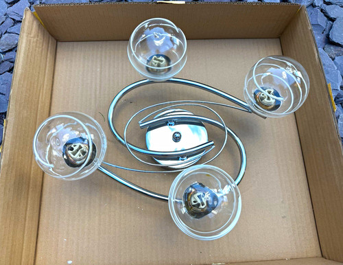 Two john lewis light chrome - john, 4-light