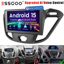 4+64G Android 15 Carplay Radio For Ford Transit Custom 2012-2021 Voice Control