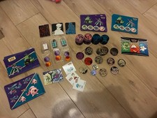 Pokemon stickers dice Coins accessories Bundle card dividers dice over 100 coins