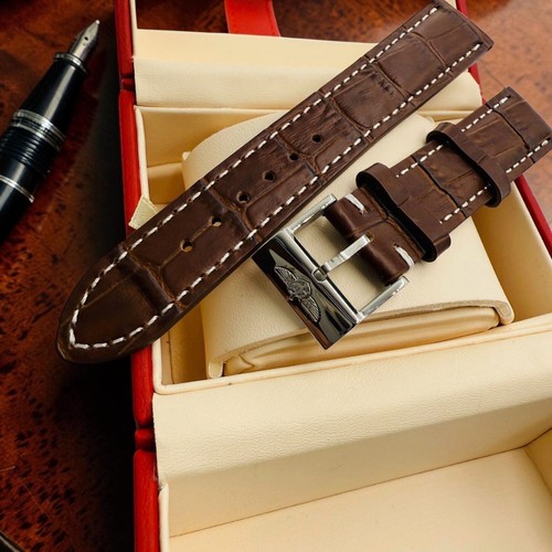 Leather watch strap - leather, 20mm