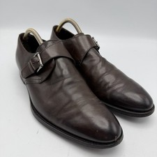 Russell and Bromley Sycamore Single Buckle Monk Strap Brown Leather UK 8 EU 42