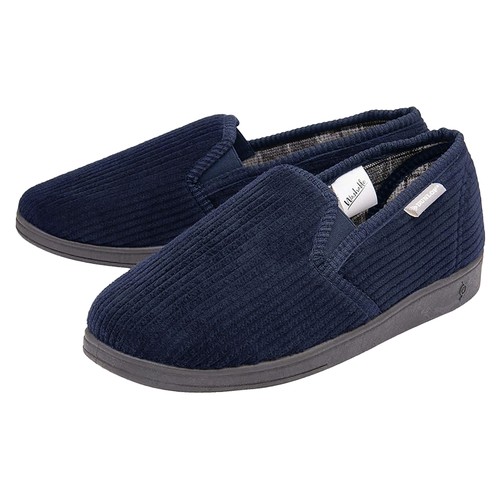 Mens tartan lined slippers - lined,