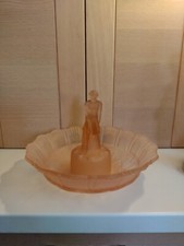 Sowerby Art Deco Frosted Pink