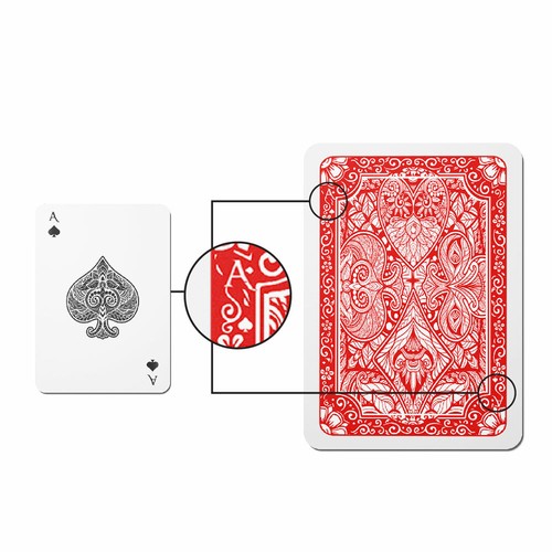 Marked playing cards with