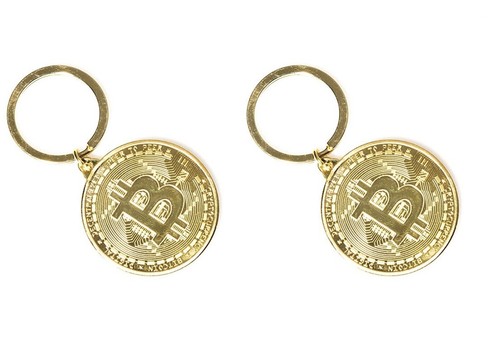 Btc keychain gold - btc,