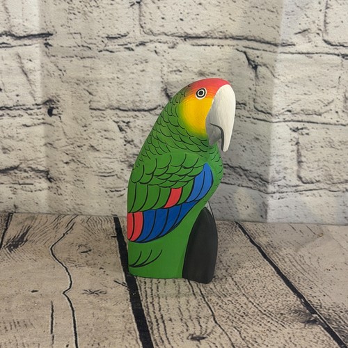 15cm bright green parrot - green, bird