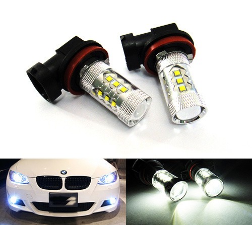 White h11 bulb led - 2x,