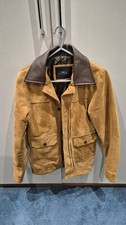 Mens Suede Leather Jacket Tan