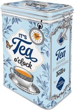 Tea Caddy Storage Tin