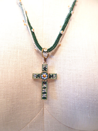 Vtg micro mosaic - vtg, gold