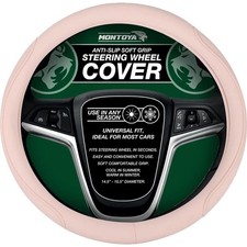Montoya Universal 15" Light Pink Leather Look Alike Steering Wheel Cover Car