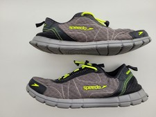 Men's Speedo Hybrid Watercross Water Grey Yellow Size 10 [9],swimming wet shoes.