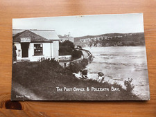 THE POST OFFICE & POLZEATH BAY VINTAGE POSTCARD, REAL PHOTO 1962 POSTMARK