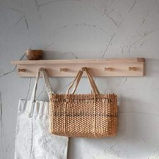 Oak Shaker Peg Rail Shelf -