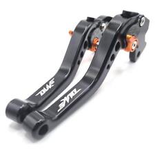 KTM Duke 125 390 2013-2023 Black / Orange Short Adjustable Brake & Clutch Levers