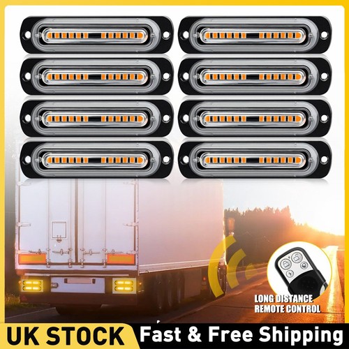 12led amber recovery strobe - 8x,